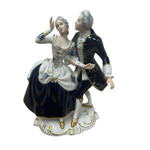 Vintage Royal Dux Bohemia Porcelain Dancing Figurine Czech Republic # 137 25